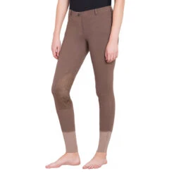 TuffRider Ladies Starter Lowrise Pull On Knee Patch Breeches -Cavallo Shop 100566 479 798 lava brown 1