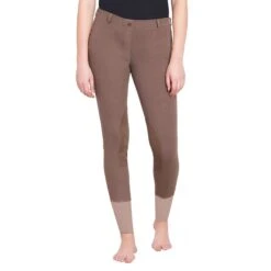 TuffRider Ladies Starter Lowrise Pull On Knee Patch Breeches -Cavallo Shop 100566 479 798 lava brown 2