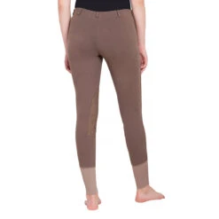 TuffRider Ladies Starter Lowrise Pull On Knee Patch Breeches -Cavallo Shop 100566 479 798 lava brown 4