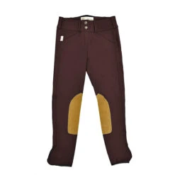 Tailored Sportsman Vintage Mid Rise Front Zip Breeches -Cavallo Shop 1963 Bordeaux.Tan 00