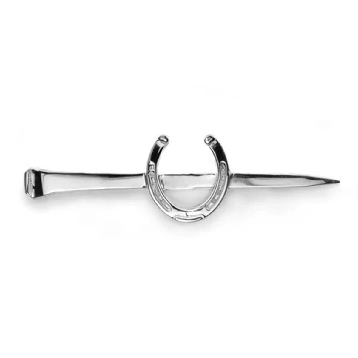 Loriece Stock Tie Pin Horseshoe Nail 3 Loriece Stock Tie Pin Horseshoe Nail