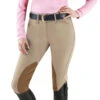 Ovation EuroWeave DX Taylored Ladies Front Zip Knee Patch Euro Seat Breeches -Cavallo Shop 469578 Ovation EuroWeaveDX.Tailored.Ladies.FZKPES Classic.Show .Tan