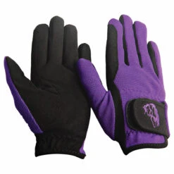TuffRider Children's Performance Riding Gloves -Cavallo Shop 9215 tf kids.perf .glvs purple front