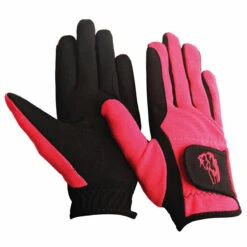 TuffRider Children's Performance Riding Gloves -Cavallo Shop 9215 tf kids.perf .glvs raspberry front