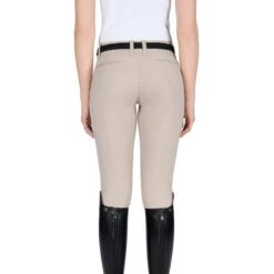 Equiline Women's X Shape Knee Grip Breech -Cavallo Shop EQline 181 N08674 XShapeKG Beige Back