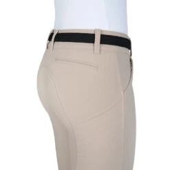 Equiline Women's X Shape Knee Grip Breech -Cavallo Shop EQline 181 N08674 XShapeKG Beige Closeup