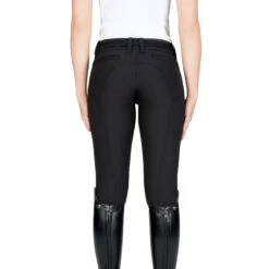 Equiline Women's X Shape Knee Grip Breech -Cavallo Shop EQline 181 N08674 XShapeKG Black Back