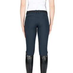 Equiline Women's X Shape Knee Grip Breech -Cavallo Shop EQline 181 N08674 XShapeKG Blue Back
