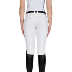 Equiline Women's X Shape Knee Grip Breech -Cavallo Shop EQline 181 N08674 XShapeKG White Back