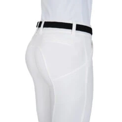 Equiline Women's X Shape Knee Grip Breech -Cavallo Shop EQline 181 N08674 XShapeKG White Closeup