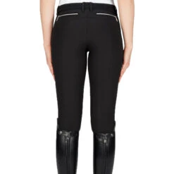 Equiline Women's Ash Riding Breeches With X-Grip Knee Patch -Cavallo Shop EQline N08698 Ash.XGripKP Black Back