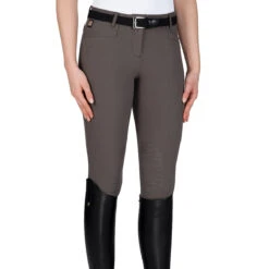 Equiline Women's Ash Riding Breeches With X-Grip Knee Patch -Cavallo Shop EQline N08698 Ash.XGripKP Marsh