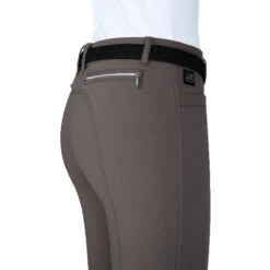 Equiline Women's Ash Riding Breeches With X-Grip Knee Patch -Cavallo Shop EQline N08698 Ash.XGripKP Marsh Detail