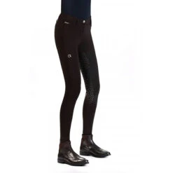 EGO 7 Women's Dressage FG Breech -Cavallo Shop Ego7 Dressage.FG .Breeches Chocolate Side