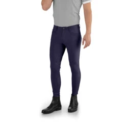 EGO 7 Men's Jumping EJ Knee Patch Breeches -Cavallo Shop Ego7 Jumping.EJ .For .Men Navy Front