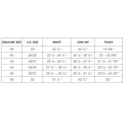 Equiline Women's ChoiceK B-Move Knee Grip Riding Breeches -Cavallo Shop Equiline Womens breech size chart 00