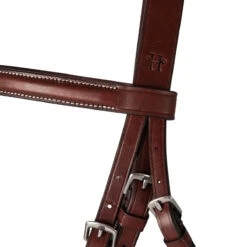 Huntley Equestrian Classic Fancy Stitched Hunter Bridle With Reins -Cavallo Shop Huntley.Equestrian Classic.Fancy .Stitched.Bridle.With .Reins Brown Detail.1