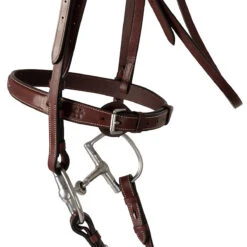 Huntley Equestrian Classic Fancy Stitched Hunter Bridle With Reins -Cavallo Shop Huntley.Equestrian Classic.Fancy .Stitched.Bridle.With .Reins Brown Detail.2