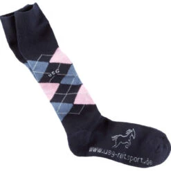 USG Karo Socks -Cavallo Shop KARO KL.USG Nvy.Jean .Lt .Pink Front