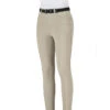 Equiline Girl's JinaK Knee Patch Breeches 1 Equiline Girl's JinaK Knee Patch Breeches -Cavallo Shop N05021 EQline JinaK Beige