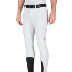 Equiline GrantK Men's B-Move Knee Grip Breeches -Cavallo Shop N08479 EQline GrentK White