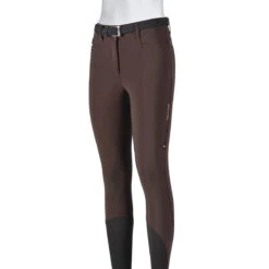Equiline Women's Ernae B-Move High-Waist Full Grip Breeches -Cavallo Shop N08984 012 Equiline Ernae High.Waist Full.Grip .Breeches B Move Brown 00