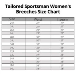 Tailored Sportsman Low Rise Side Zip Vintage Breeches -Cavallo Shop Tailored.Sportsman Womens.Breeches Size.Chart 4427c9d9 0d8a 466a aaa1 49d91b0900a7