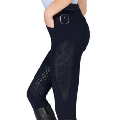 Vestrum Women's Ischia Knee Grip Breeches -Cavallo Shop Vestrum Ischia.Knee .Patch .Breeches Navy Mesh