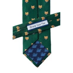 Wild Attire Inc. Stone Cold Fox Green Silk Tie -Cavallo Shop WIild.Attire.Inc green silk stone cold fox AL301553 03