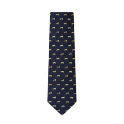 Wild Attire Inc. Hold Your Horses Navy Blue Silk Tie -Cavallo Shop Wild.Attire.Inc navy blue silk hold your horses AL301488 1