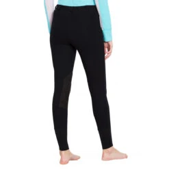 TuffRider Ladies Starter Lowrise Pull On Knee Patch Breeches -Cavallo Shop black 24937.1583511667.1280.1280
