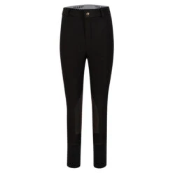 TuffRider Children's Ribb Knee Patch Breeches -Cavallo Shop black front 10753.1588684594.1280.1280