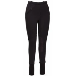 TuffRider Ladies Unifleece Pull-On Winter Breeches -Cavallo Shop black front 18172.1588623839.1280.1280
