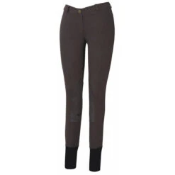 TuffRider Ladies Starter Lowrise Pull On Knee Patch Breeches -Cavallo Shop charcoalFRONT 45351.1583511668.1280.1280