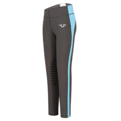 TuffRider Children's Ventilated Schooling Tights 26 TuffRider Children's Ventilated Schooling Tights -Cavallo Shop charcoal neonblue 95595.1583525668.1280.1280