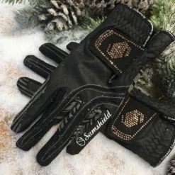 Samshield V Skin Swarovski Gloves- Rose Gold Crystals -Cavallo Shop gloveblack 17806.1586355543.1280.1280