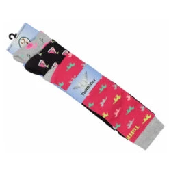 TuffRider Ladies Flamingo/Boat/Horse Knee Hi Socks -Cavallo Shop jpc tr ladies boat.flamingo.horse .socks 2