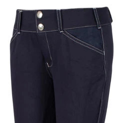 Equine Couture Children's Sportif Natasha Knee Patch Breeches -Cavallo Shop navy4 02378.1588624776.1280.1280
