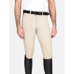 Equiline Men's Willow Knee Patch Breeches 8 Equiline Men's Willow Knee Patch Breeches -Cavallo Shop willowbeige