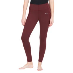 TuffRider Ladies Minerva EquiCool Tights 35 TuffRider Ladies Minerva EquiCool Tights -Cavallo Shop wine front 28048.1587158188.1280.1280